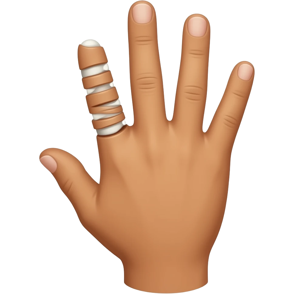 A hand with a ampution of the ring finger. I’m Mexican so color match please emoji