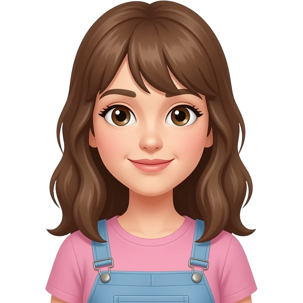 girl arranging props emoji