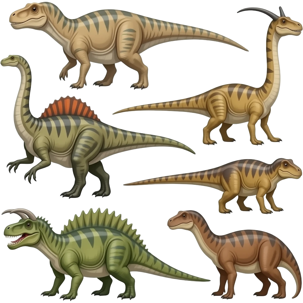 Extinct dinosaurs and animals emoji