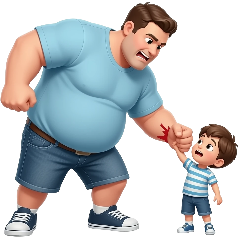 big boy killing little boy emoji