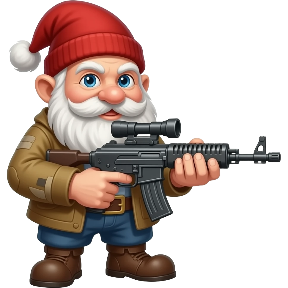 gmome with machine gun emoji