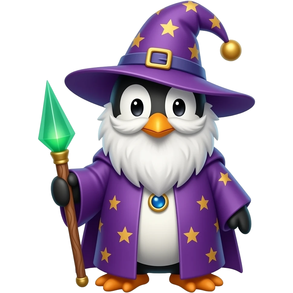 Penguin Wizard emoji