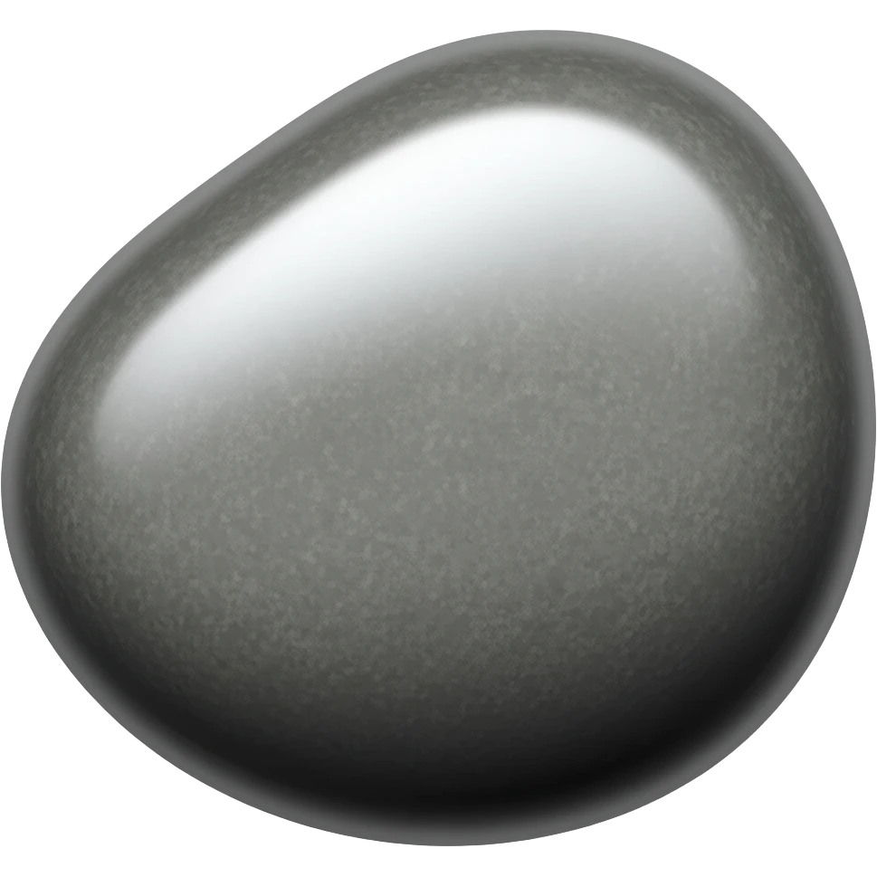 basic smooth grey river stone emoji