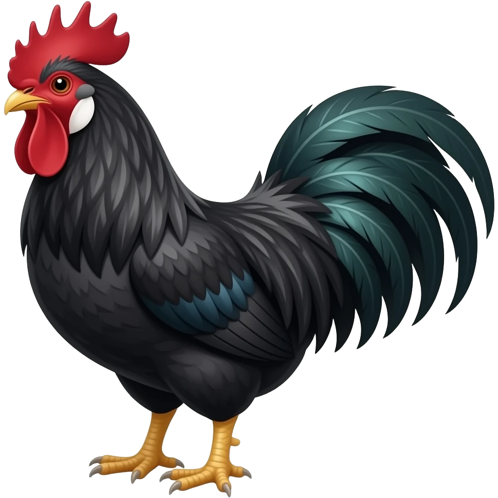 a black cock emoji