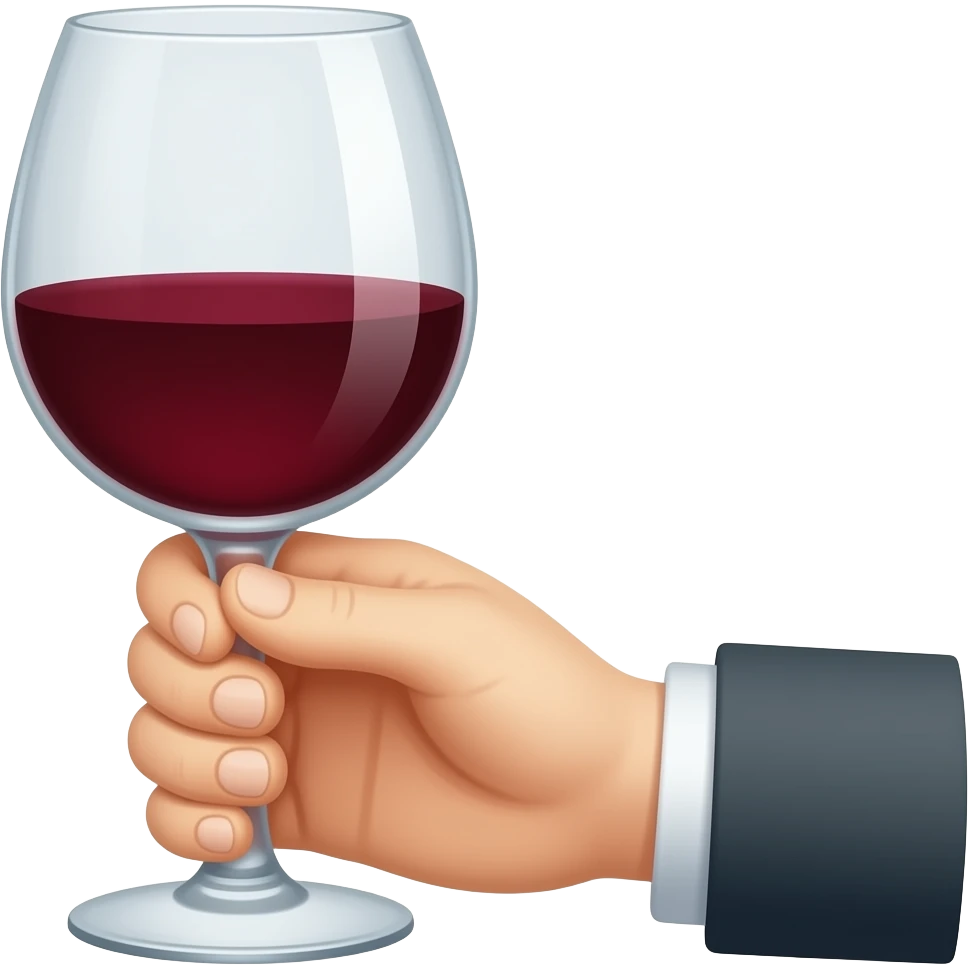 hand and wine cup emoji