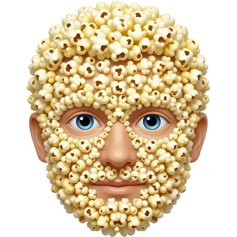 Popcorn face emoji