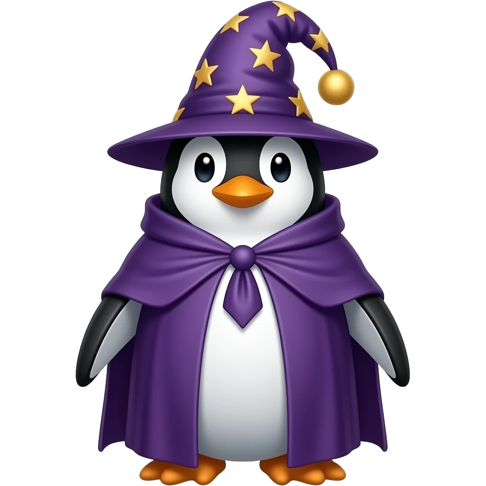 Penguin Wizard emoji