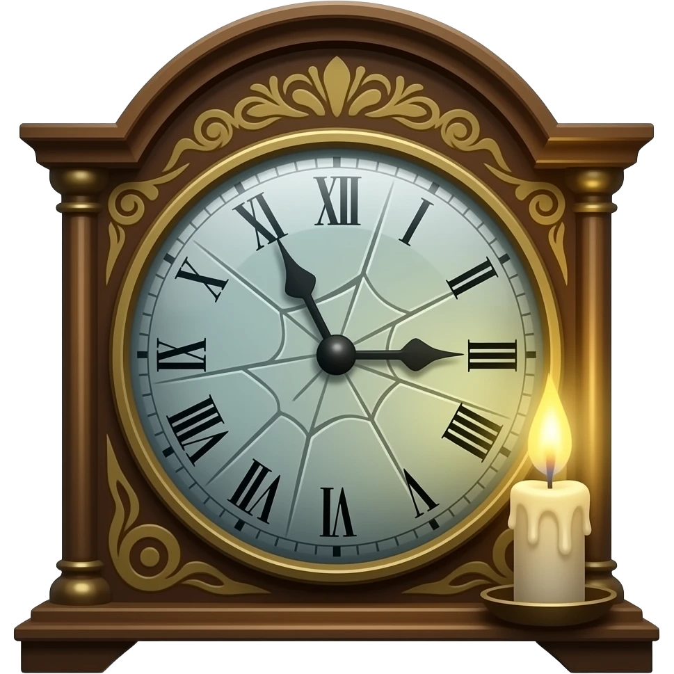 a haunted clock emoji