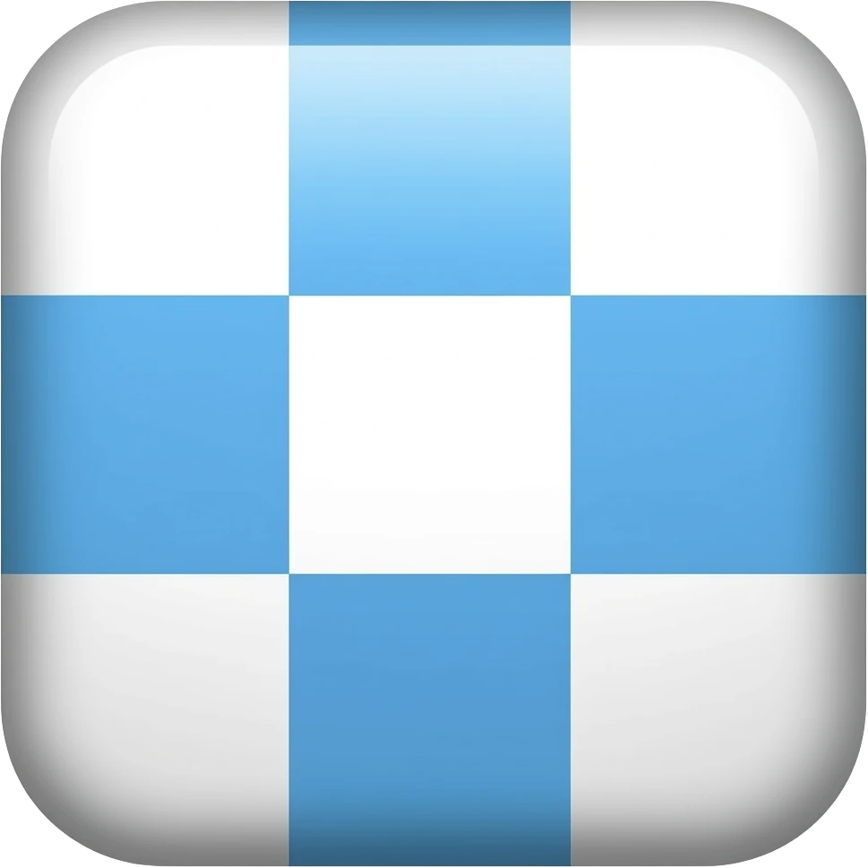 Check de color blanco dentro de un cuadro azul emoji