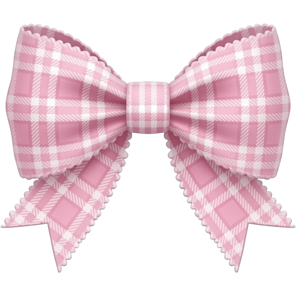 Light pink plaid coquette bow emoji
