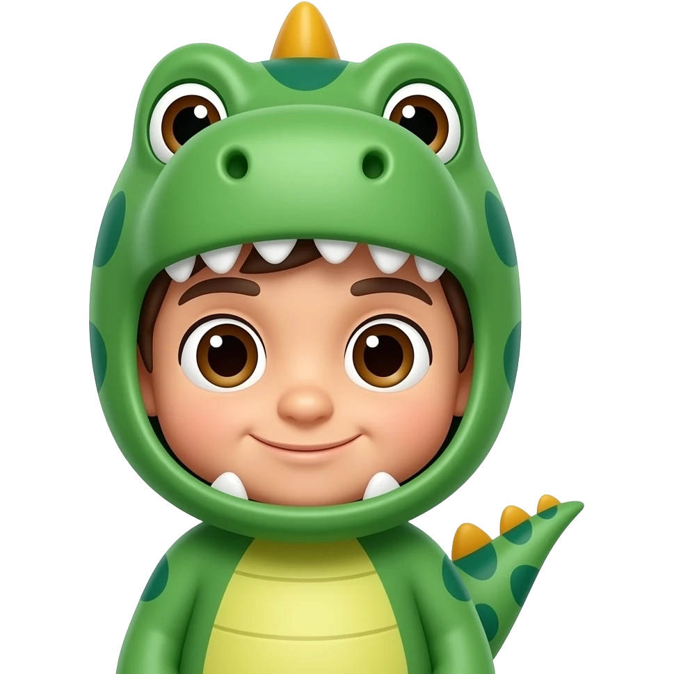 Cocomelon dressed as Barney the dinosaur emoji