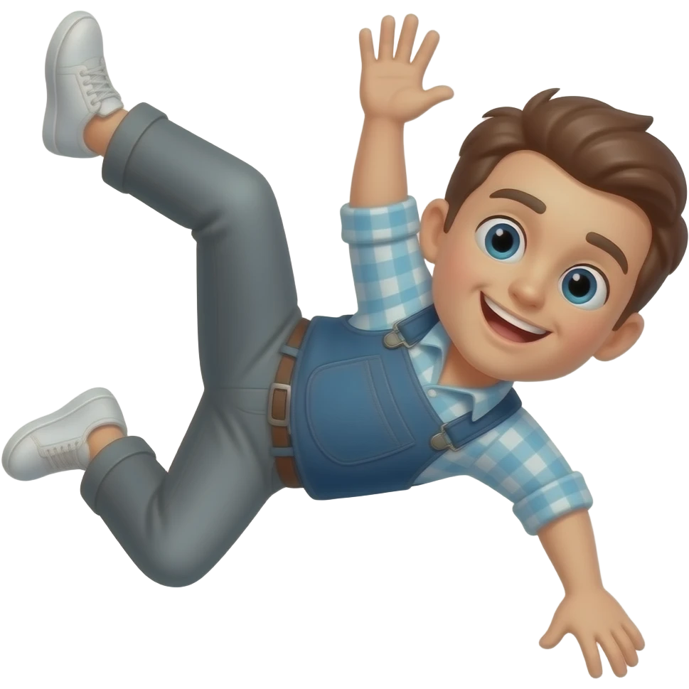 man falling back side emoji
