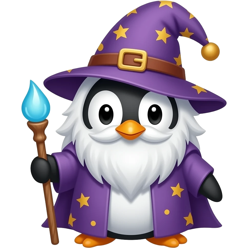 Penguin Wizard emoji