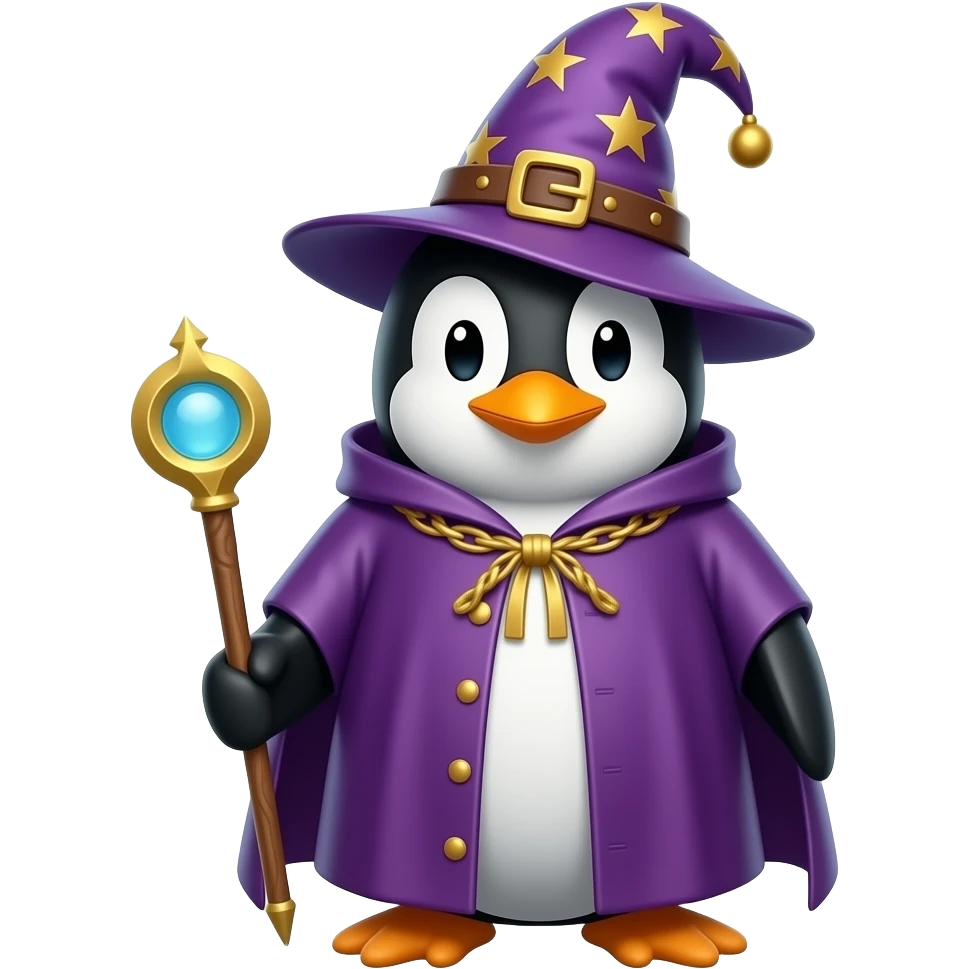 Penguin Wizard emoji