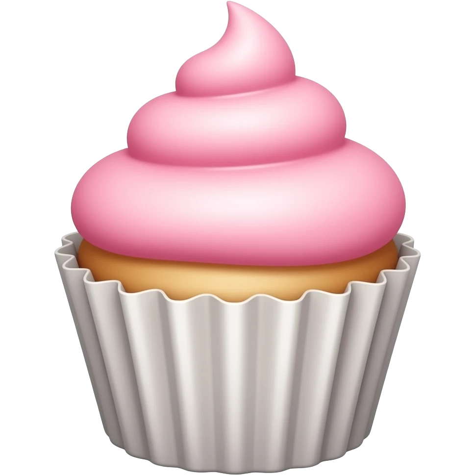 Cupcake with pink icing emoji