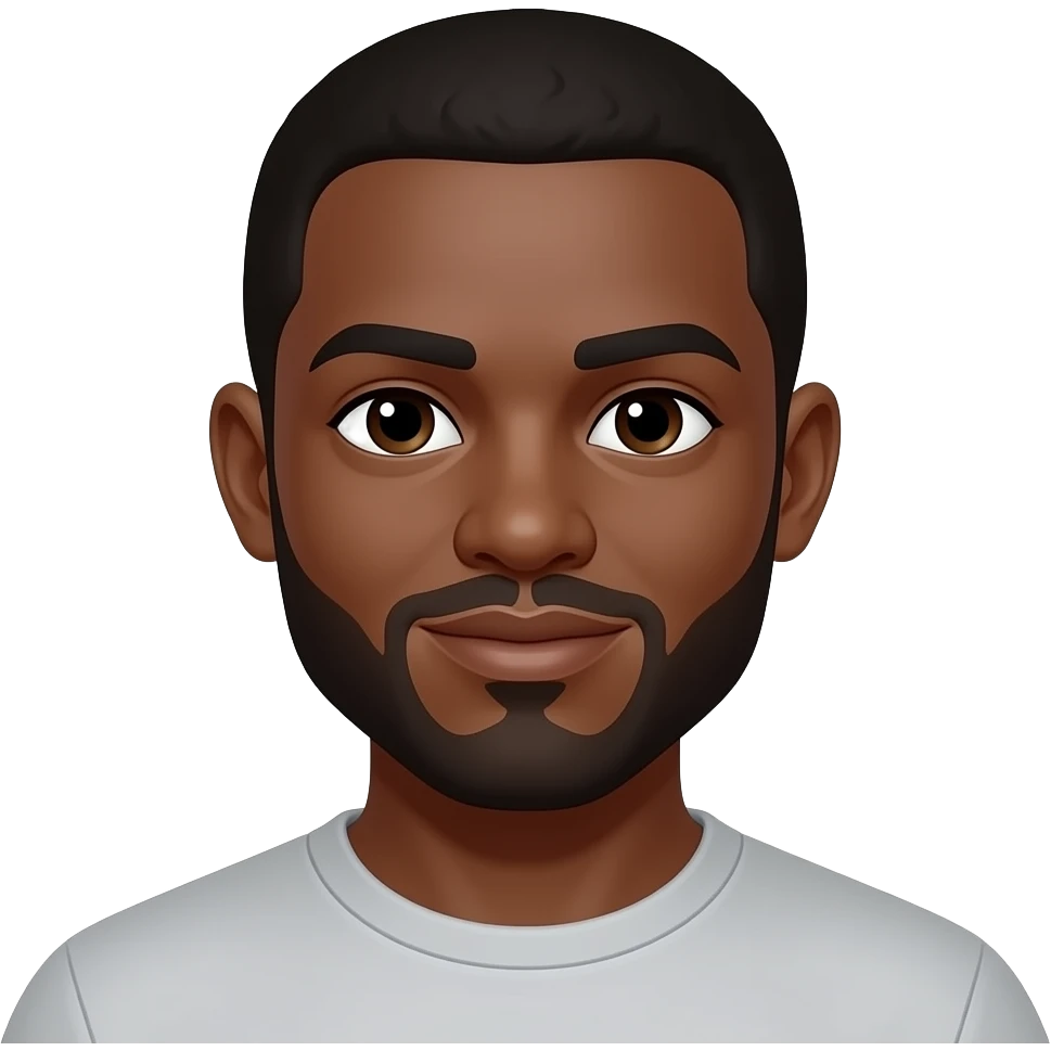 Very black guy emoji