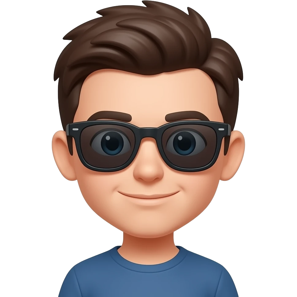 Boy with sunglasses emoji