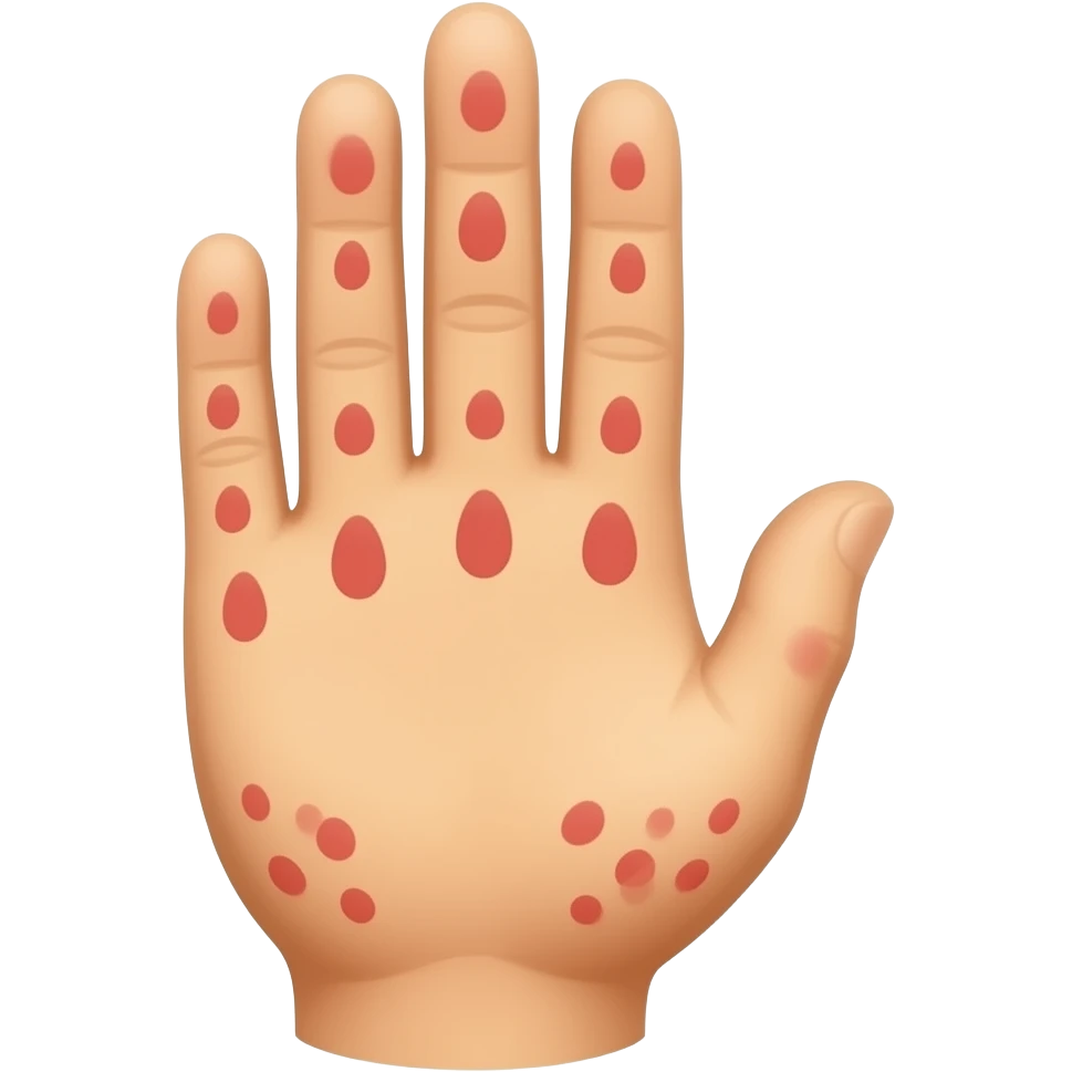 red spots on hand skin emoji