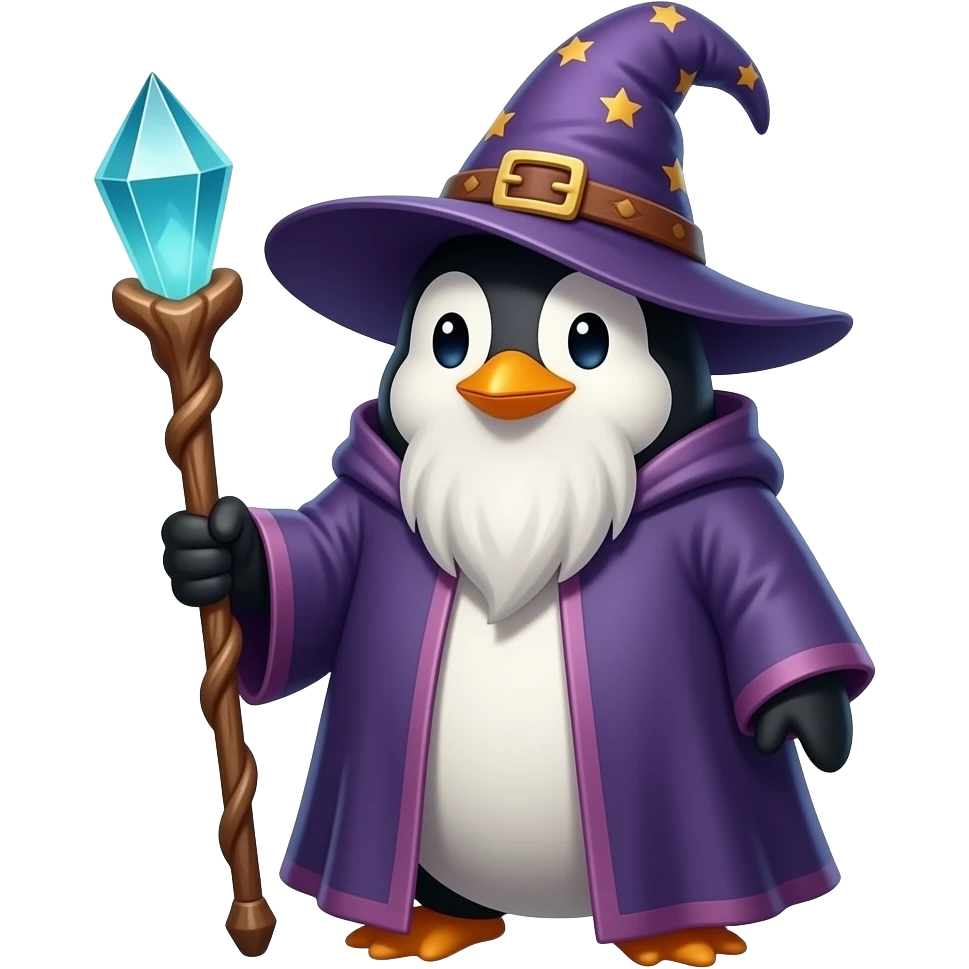 Penguin Wizard emoji