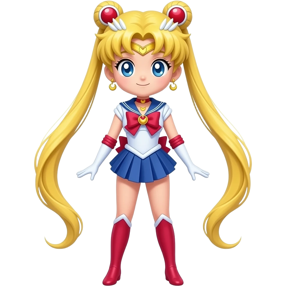 迷你水手月亮全身 無背景,武內直子風格 Funkopop公仔 emoji