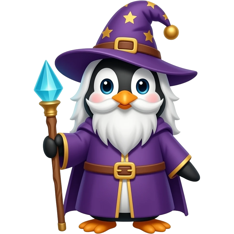 Penguin Wizard emoji