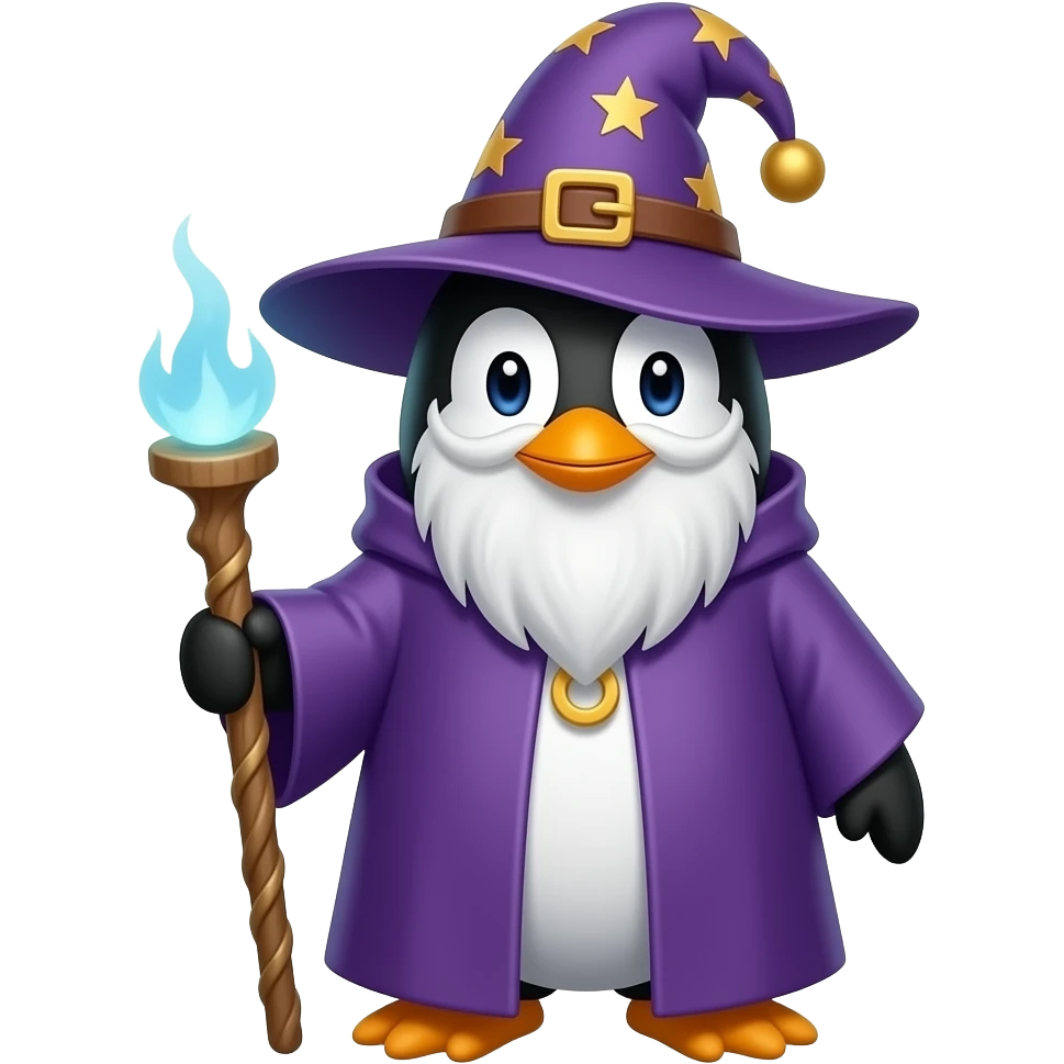 Penguin Wizard emoji