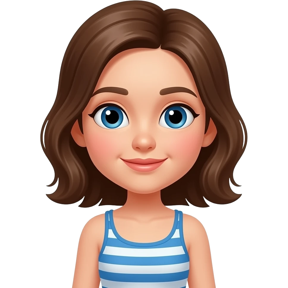 Шортики в голубую полоску девушка emoji