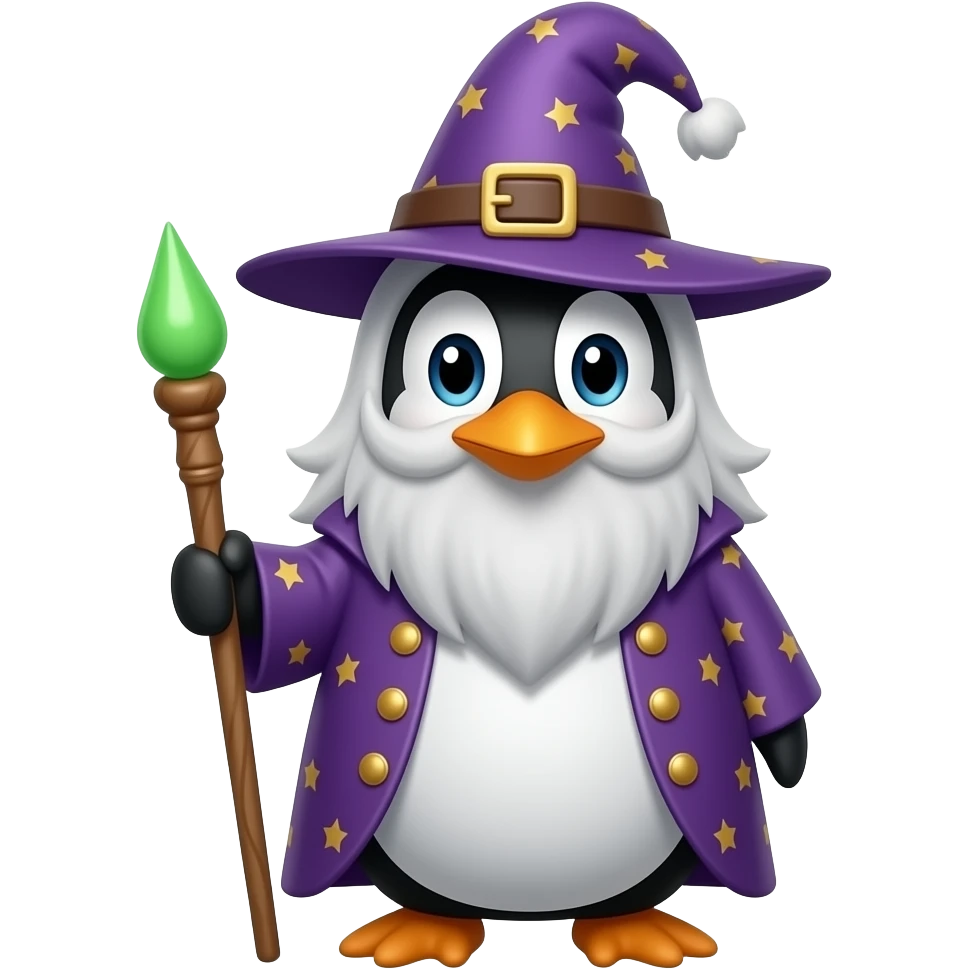 Penguin Wizard emoji