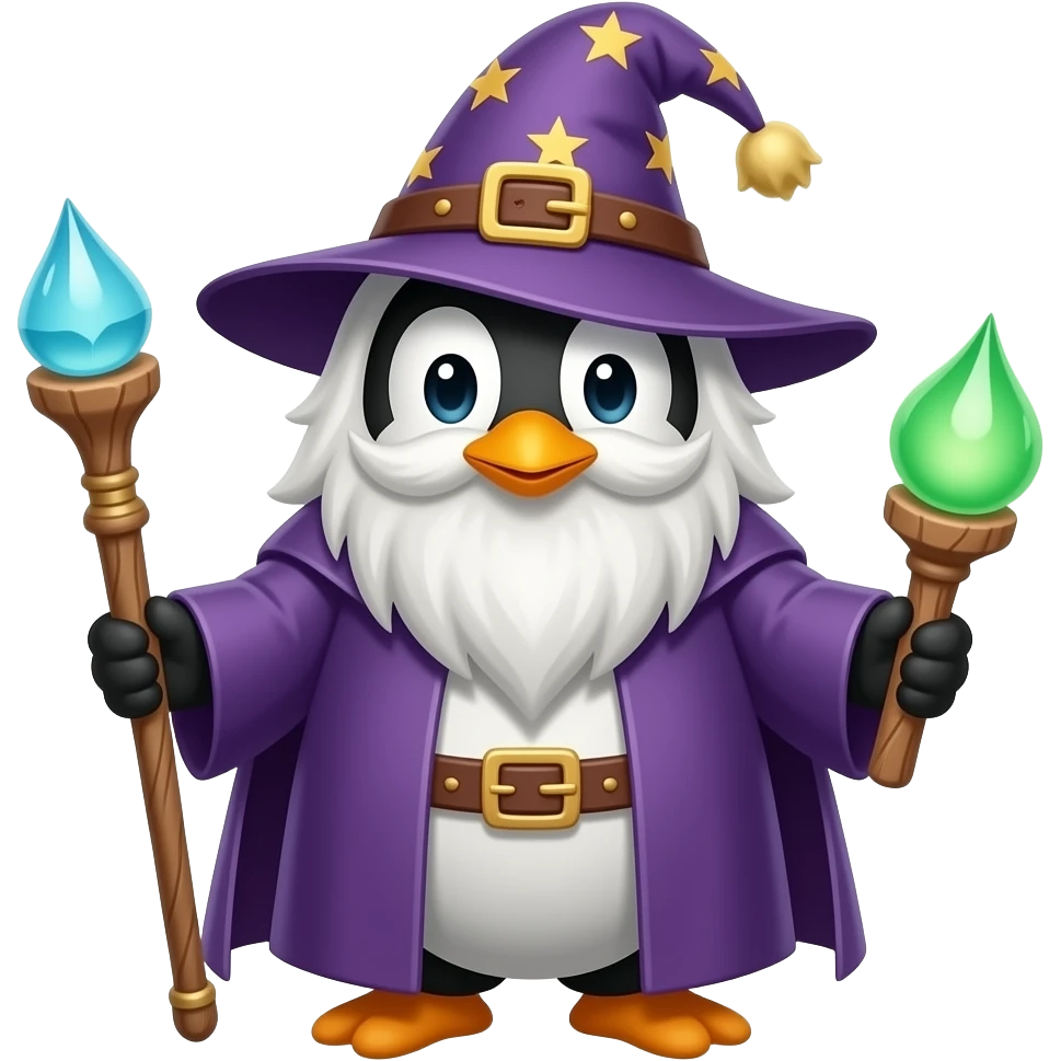 Penguin Wizard emoji