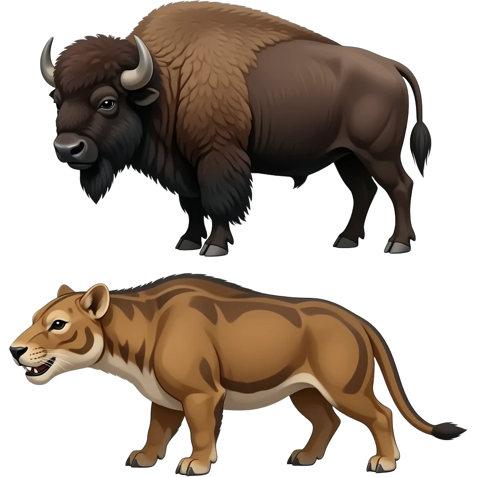 🦬 in the dark smilodon in the bush in the dark smilodon emoji
