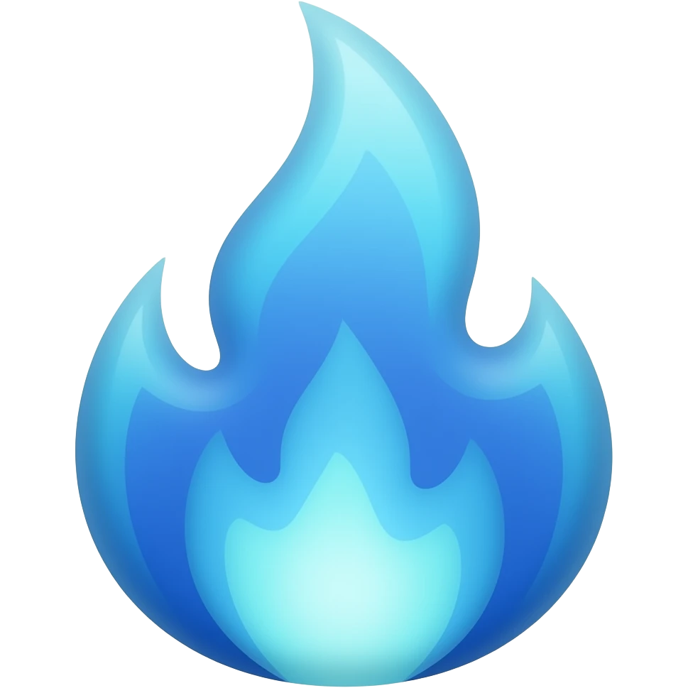 Haz un emoji de fuego azul emoji