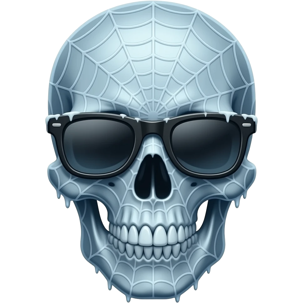 💀🥶🤫🕸️🕶️ emoji