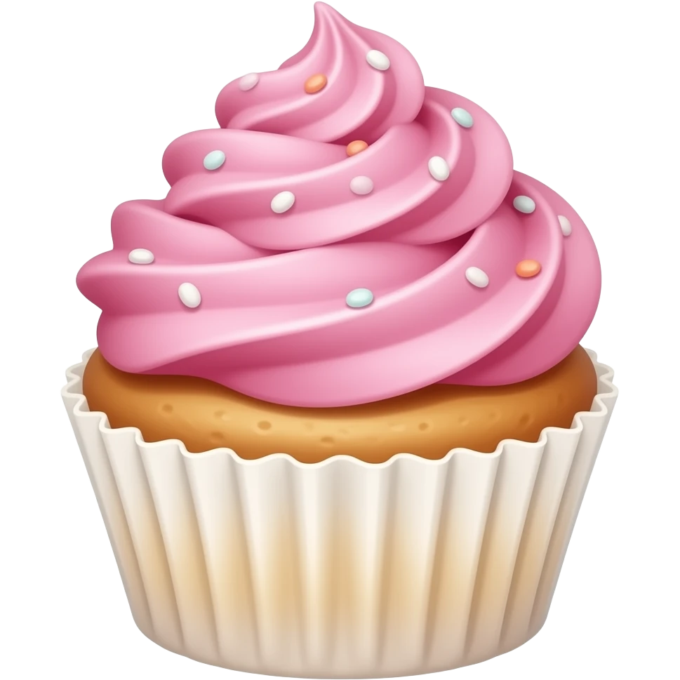 Cupcake with pink icing emoji