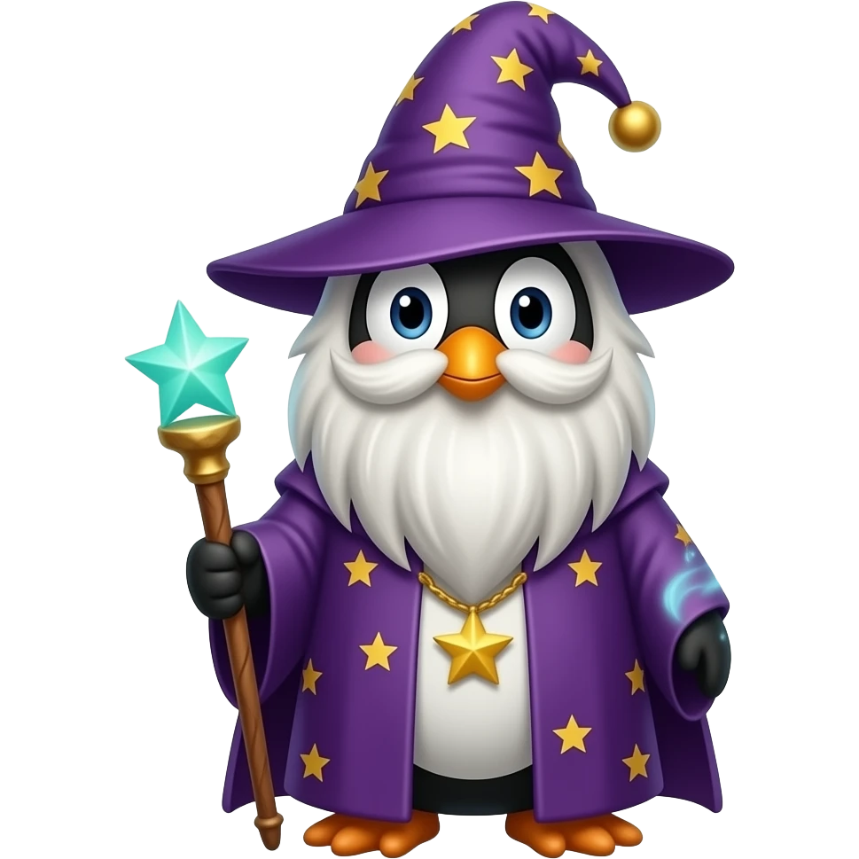 Penguin Wizard emoji