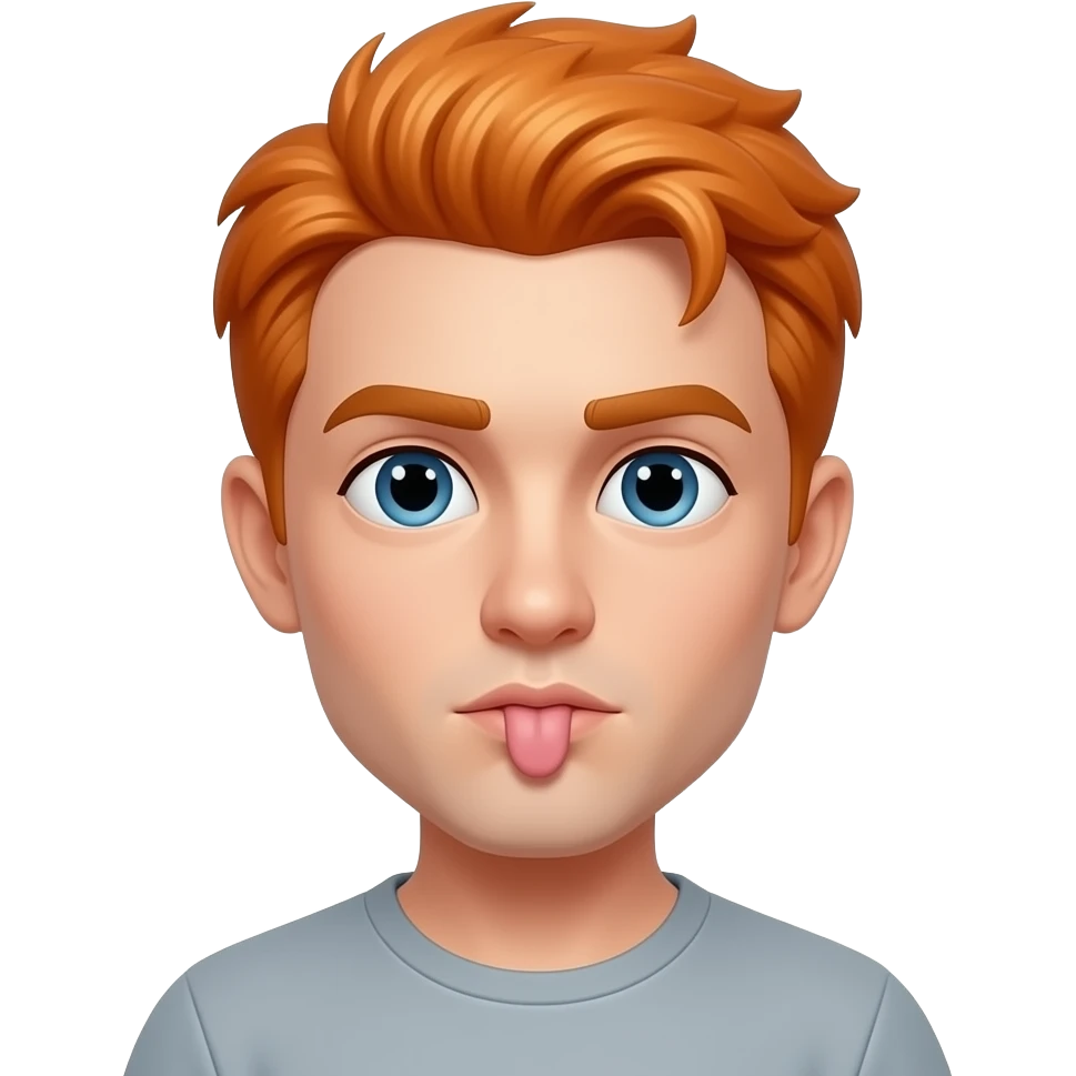 more orange and pouting with his small mouth emoji
