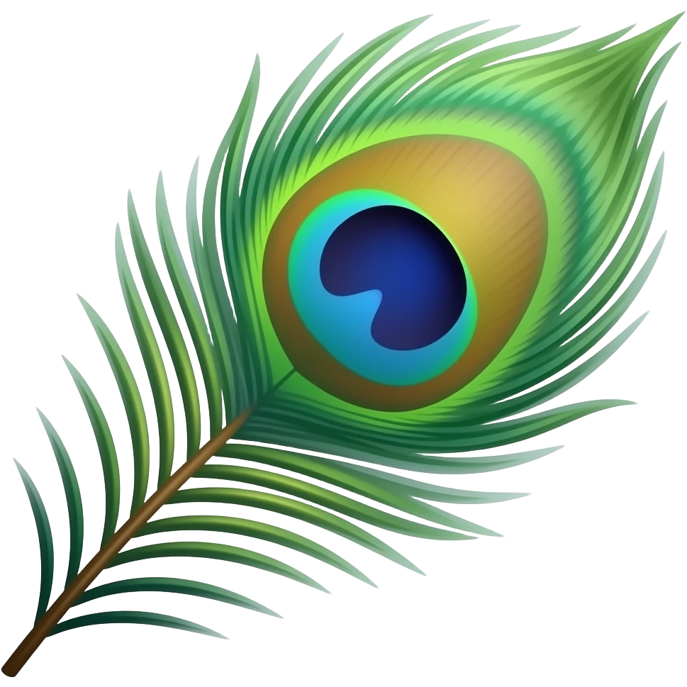 Peacock feather emoji