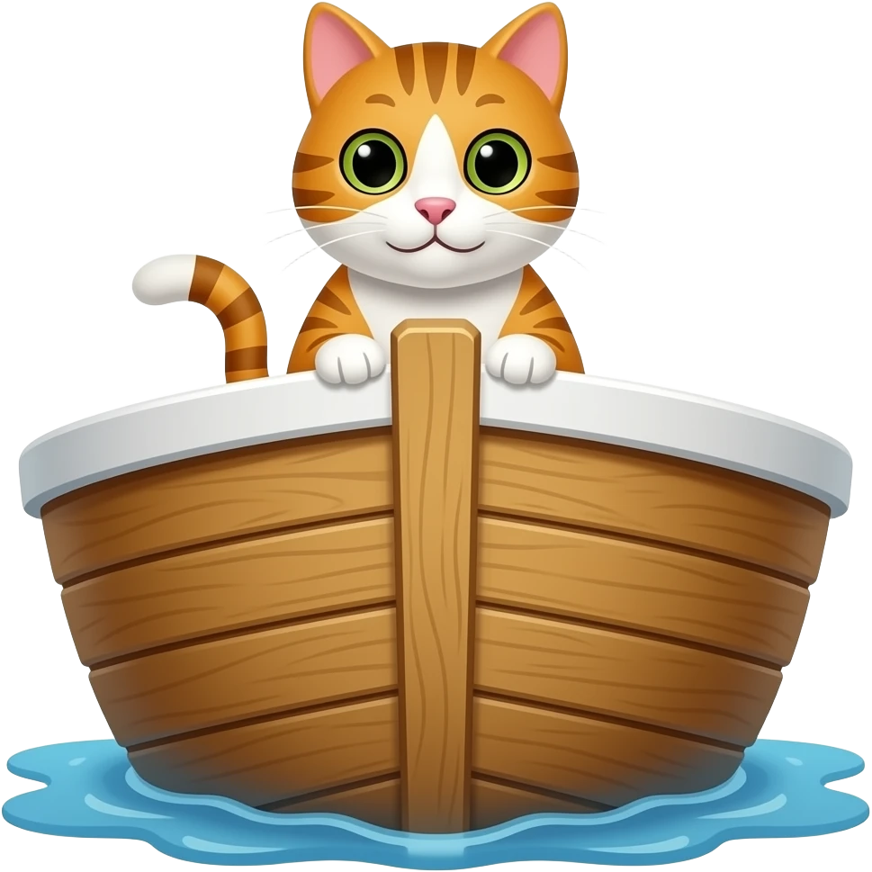 boat with a cat masthead on the bow emoji