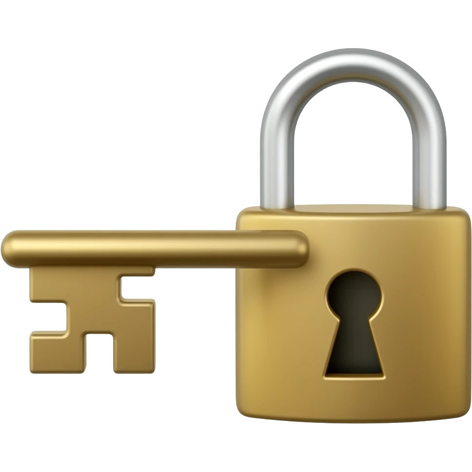 Lock and key emoji