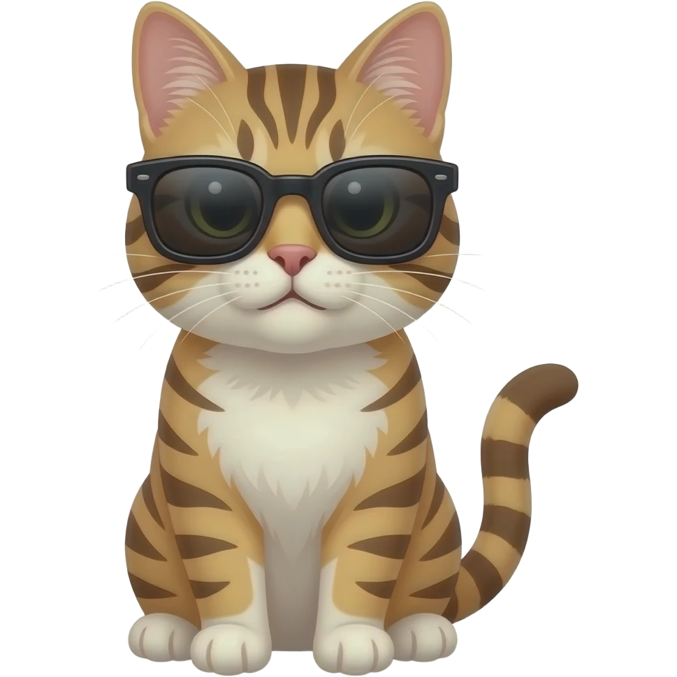 Cat wearing sunglasses emoji