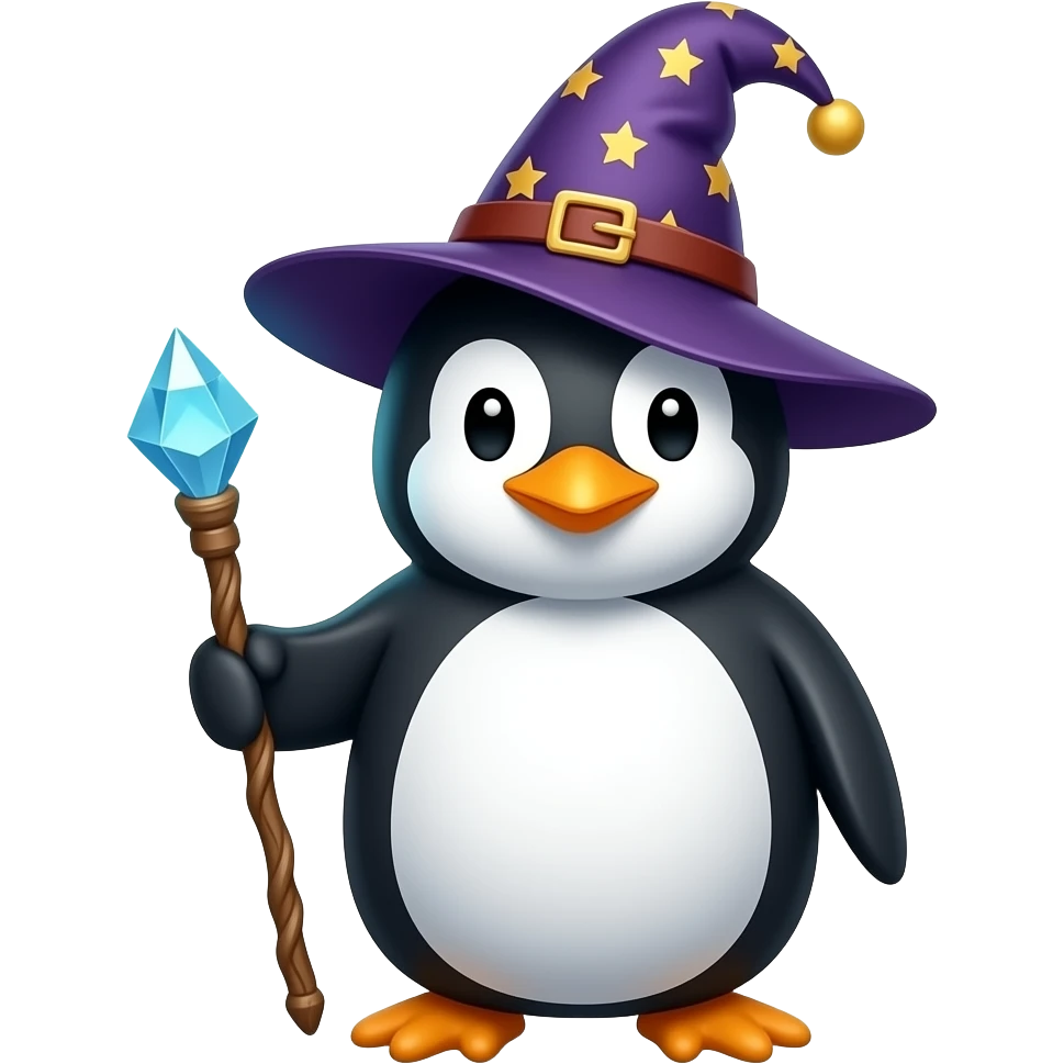 Penguin Wizard emoji