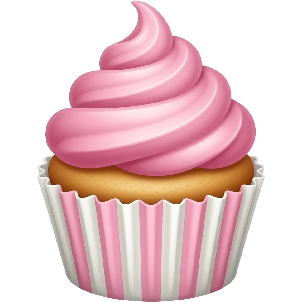 Cupcake with pink icing emoji