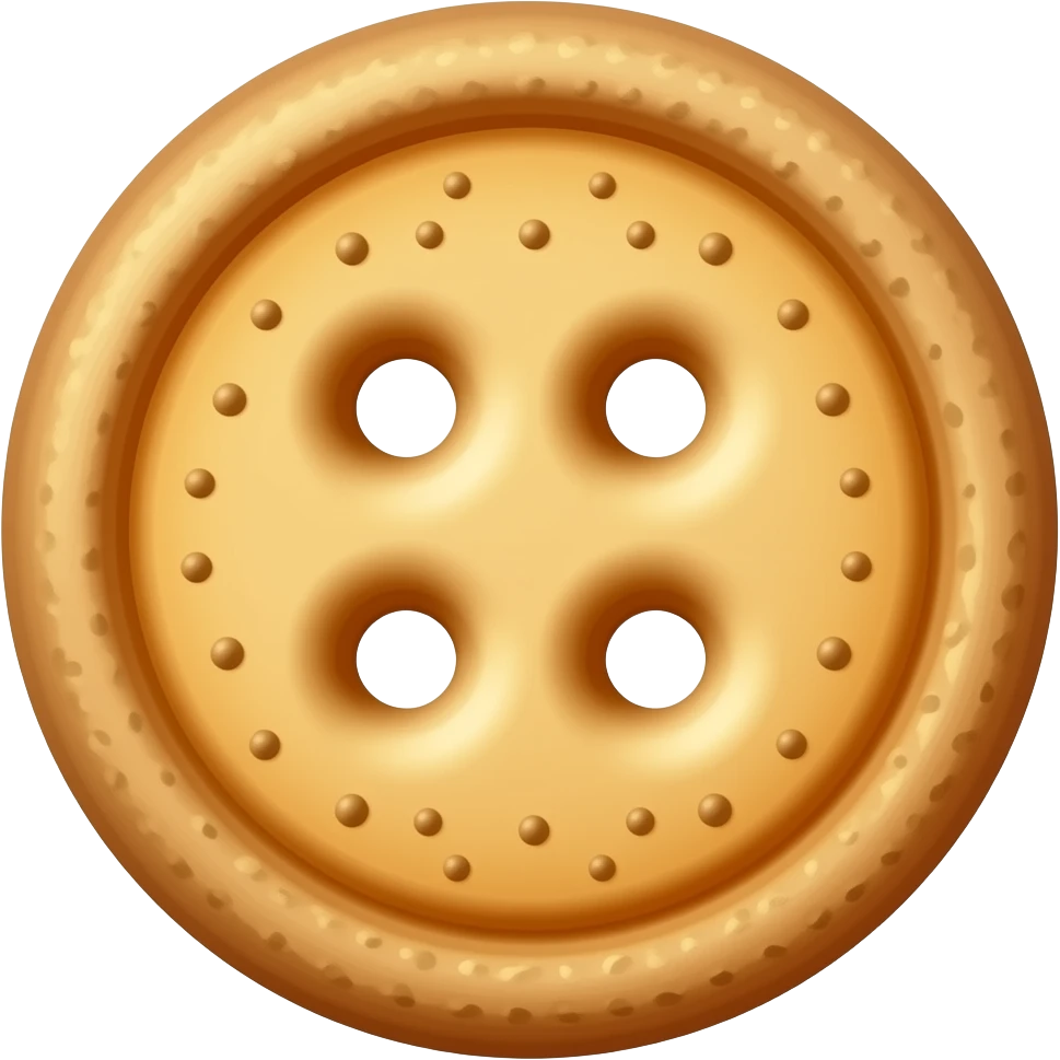 Jam cookie shaped like a button emoji