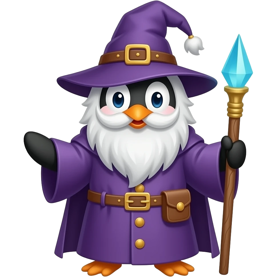 Penguin Wizard emoji