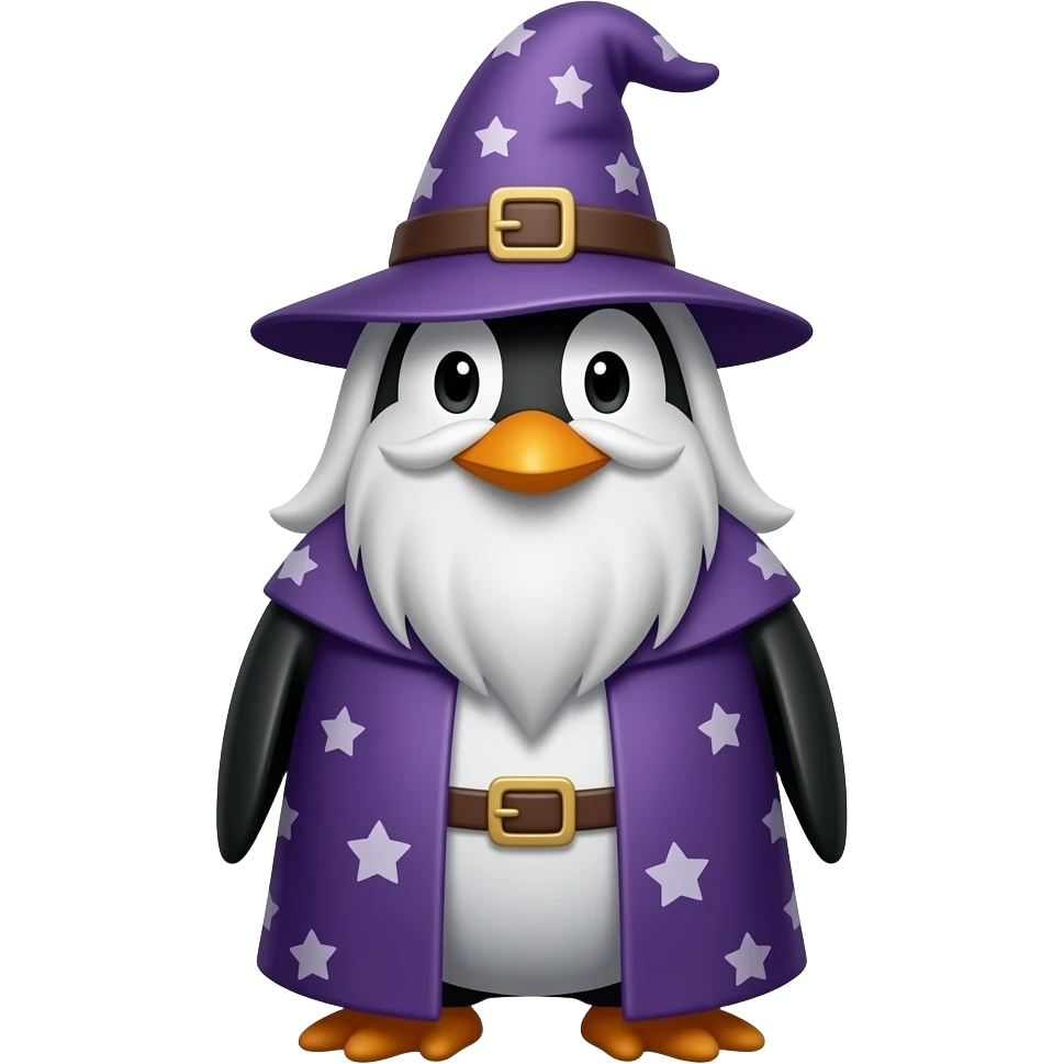 Penguin Wizard emoji