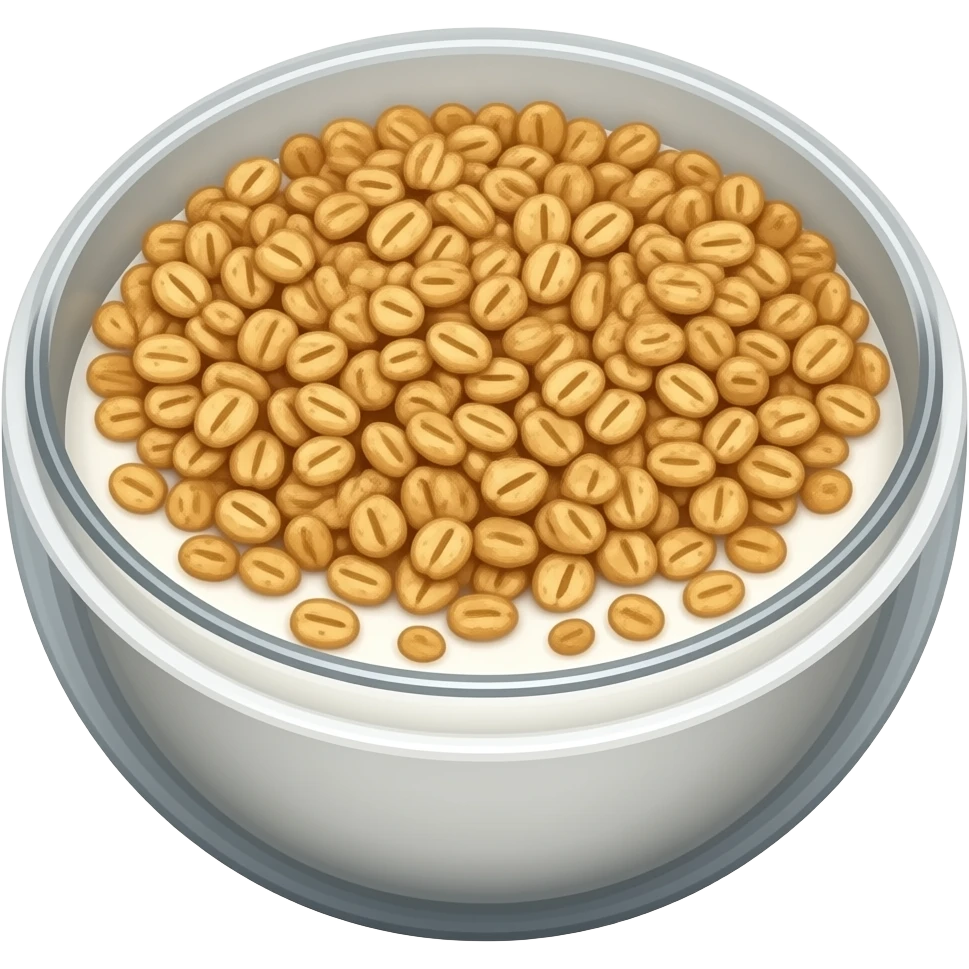 그래놀라 두유 그릇 (과일은 없이 그래놀라만) emoji