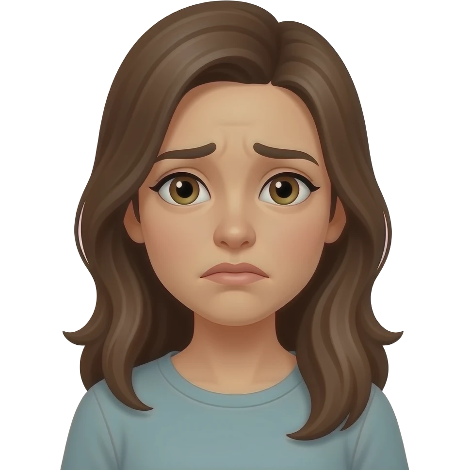 근심있는 여성 emoji
