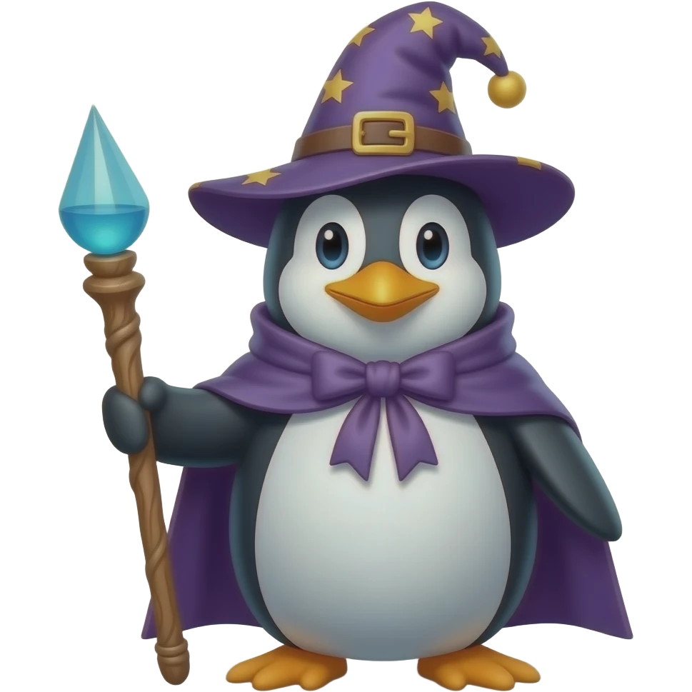 Penguin Wizard emoji