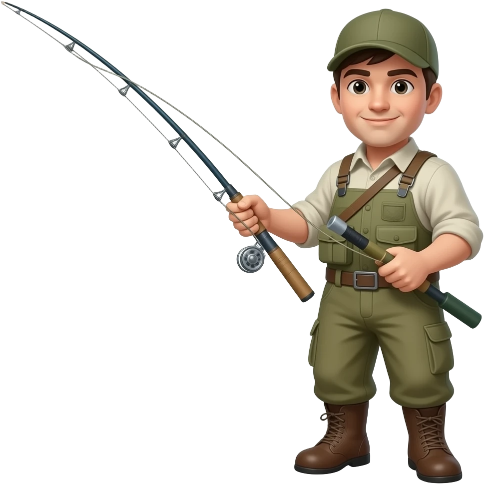 Fly fishing man emoji