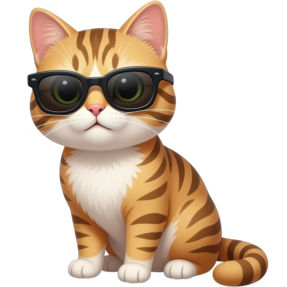 Cat wearing sunglasses emoji
