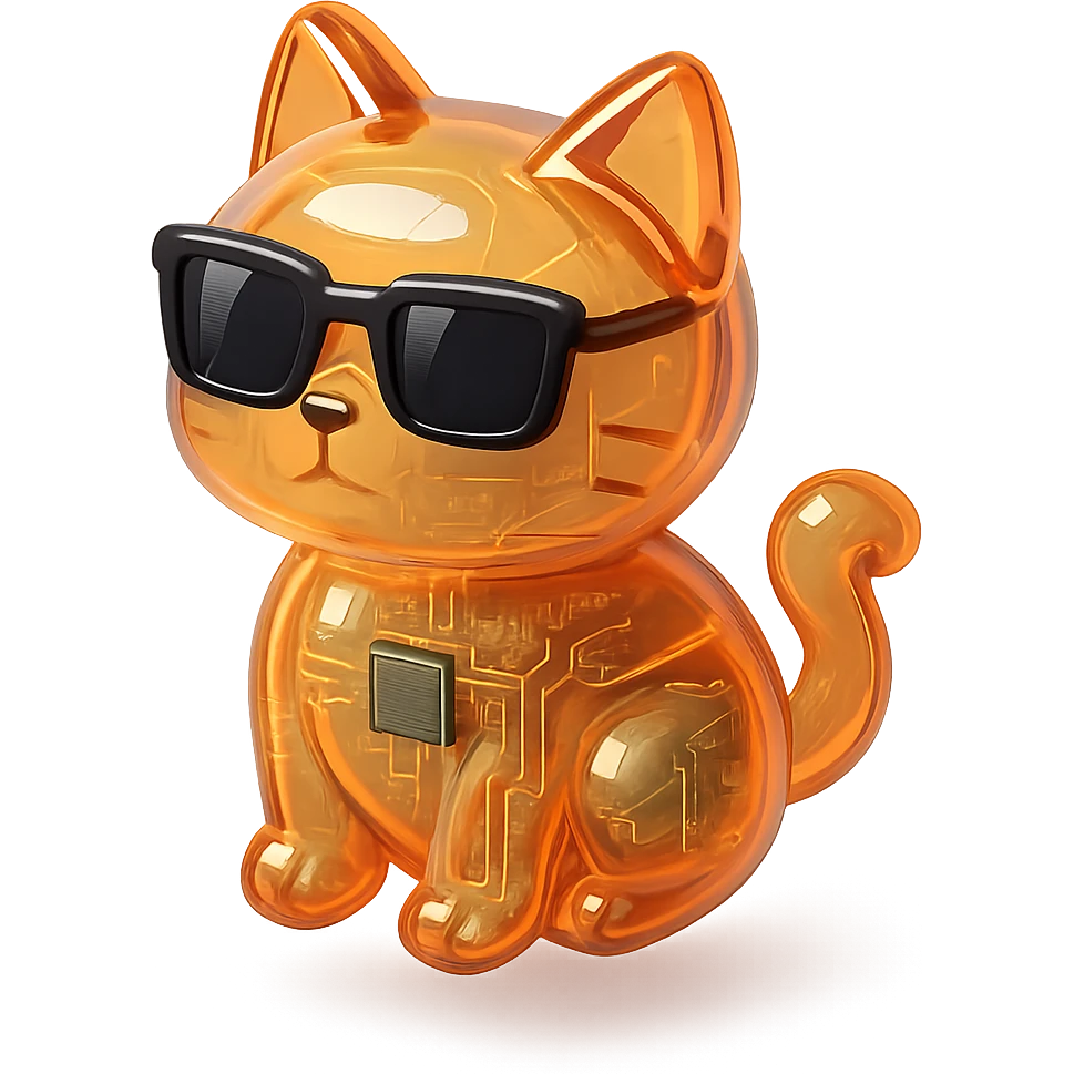 Cat wearing sunglasses emoji